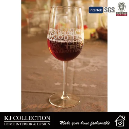 Letter Sandblasted Decal Wine Glass Red Wine Glass White Wine Glass