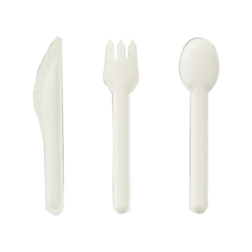 Biodegradable Paper Fork Knives Spoon Bagasse Cutlery Set