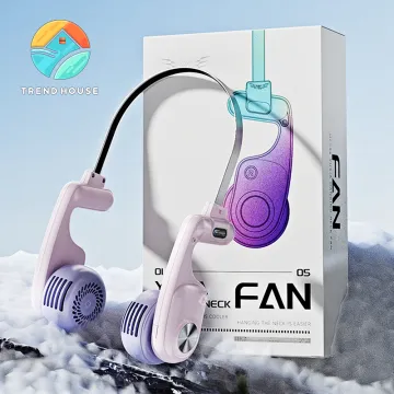 Portable Outdoor Sports Fan: Silent, Leafless, USB Charging, and Neck Hanging Design