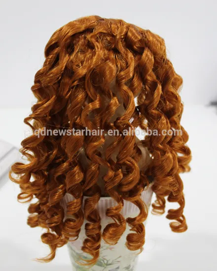 Fashion Cute Curly Fake Synthetic Hair BJD Doll Wigs