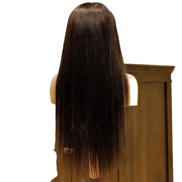 13x6 Pre Plucked Straight Brown And Blonde Highlight Human Hair Wig,150% Density Full Lace Human Hair Wigs