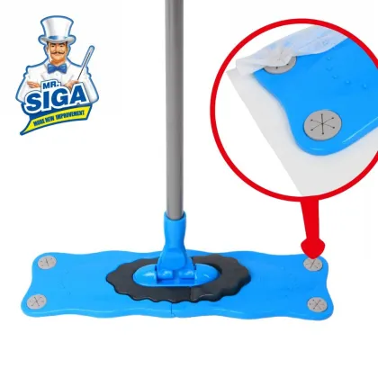 Mr.SIGA 2015 hot sale telescopic handle flat cotton twitter mop