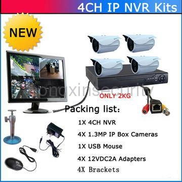 1.3 Megapixel CMOS IP cameras surveillance camera CCTV cameras kit