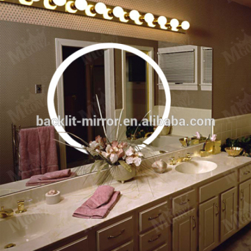 Different sivler glass bath mirror with LED