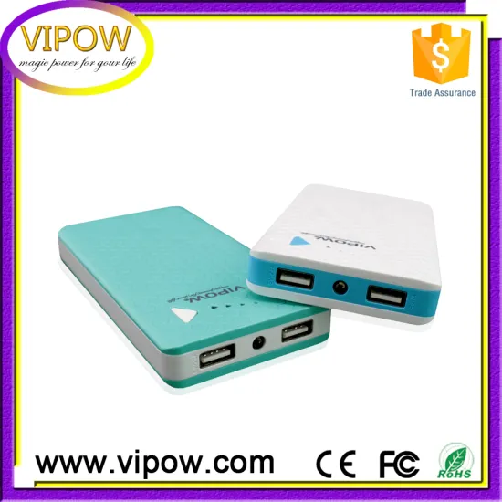 Polymer battery dual usb mobile phone powerbank charger 8000mah