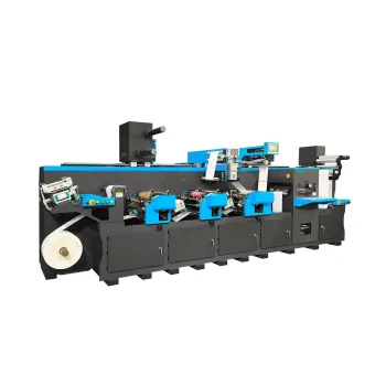 HONTEC FDA-350-3C: A Versatile 3-Color Flexographic Printing Machine Equipped with UV Dryer for Label and Logo Production
