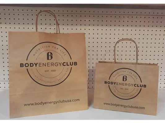 Kraft Paper Twist Handle Custom Shopping Bag