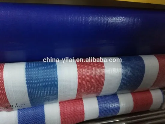 110g/m2-150g/m2 PE stripe tarpaulin in roll for agriculture & industrial covers