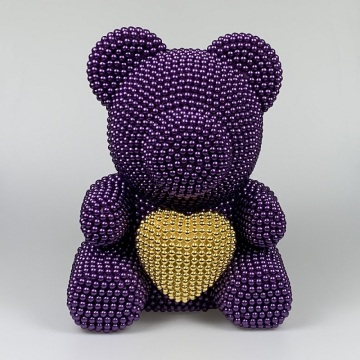 Every Love Factory: High Quality Artificial Pearl Bear Rose Teddy Bear for Graduation and Home Decoration - 2pcs