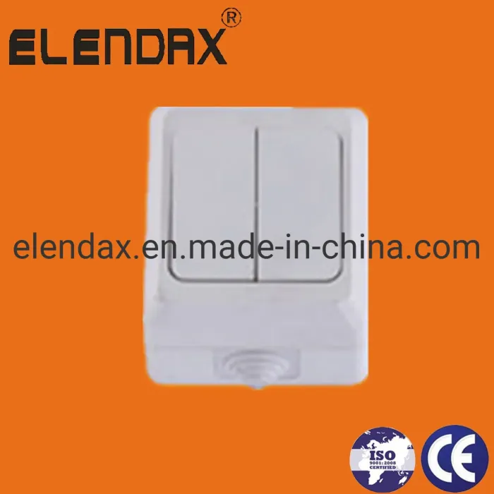 Sakelar Dua Gang Dinding Terpasang di Permukaan (S5002)