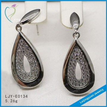 Factory 925 sterling silver cubic zirconia earing