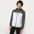 Mens kontras hoodies ritsleting bordir bordir sherpa sherpa