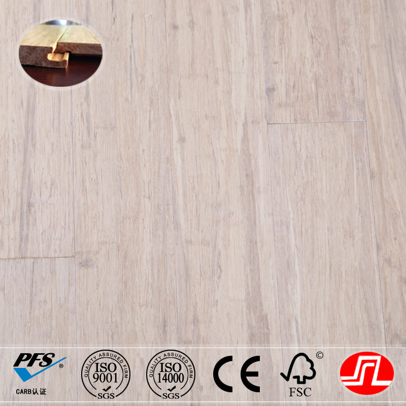 Bamboo Material Light Color Stained Ivory White Bamboo Flooring (S-3)