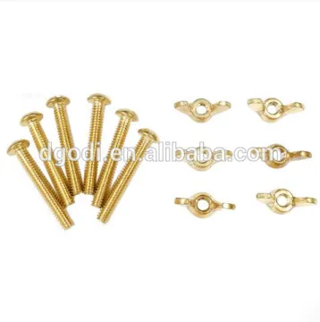 Brass/Copper nuts & bolts precision brass wing nut