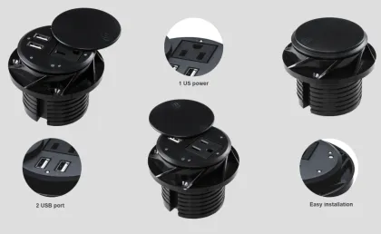 2 USB concise electric socket