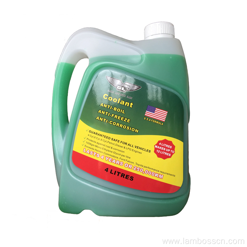 Car fluid radiator coolant green