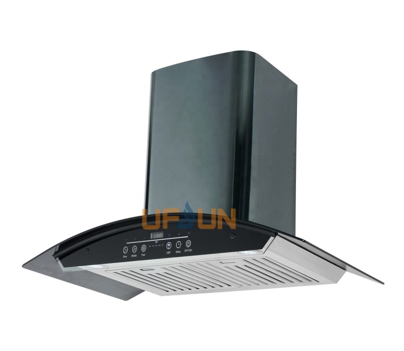 Fangtai Cooker Hood 90cm 201#SS Chimney Wall Mounted Nexstyle Glass Cooker Chimni Kitchen Smoke Absorbing Chimney Hood