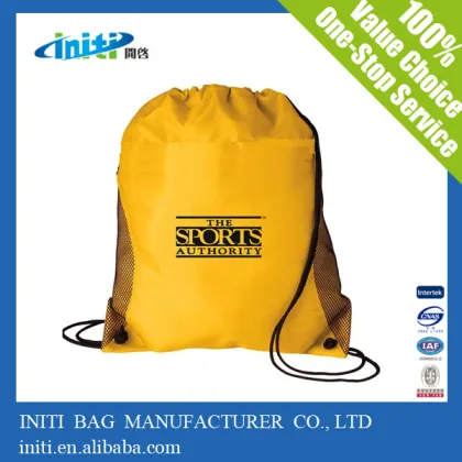 China supplier christmas ornaments nylon bag with custom logo polyester slazenger backpack bag