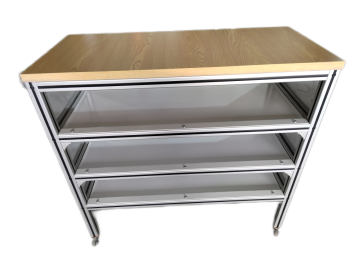 Aluminiumprofil -Trolley -Verwendung in Workshop