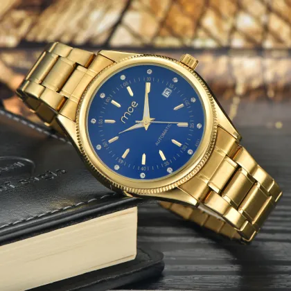 create your own brand golden mechanical movement watch