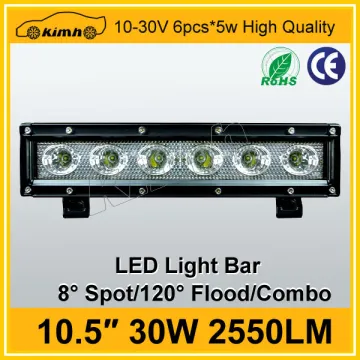 10.5" 2550LM 30W single row light bar led light