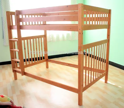 kids oak wood bunk beds golden oak color