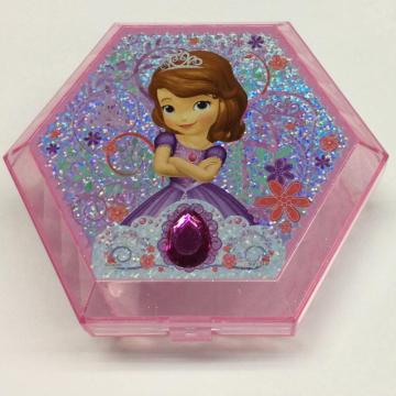 Plastic hexagonal gift box with mirror