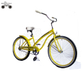 gele, zoete beach cruiser-fiets voor dames