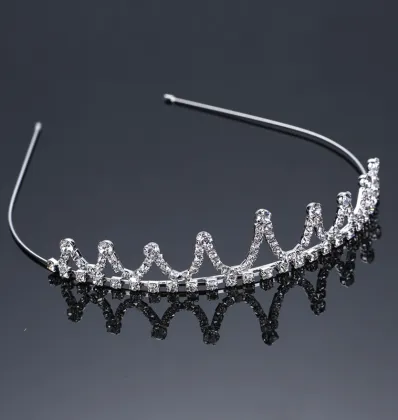 Wholesale Silver Crown Tiara Princess Headband