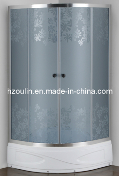 Acid Glass Shower Enclosure with Grey Glass (AS-911BD Grey color)