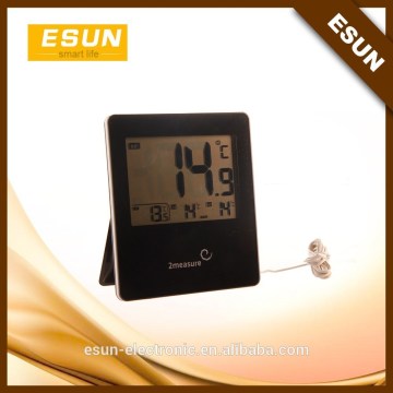 Newest design of digital indoor outdoor forecast home thermometer and hygrometer with wired outdoor sensor