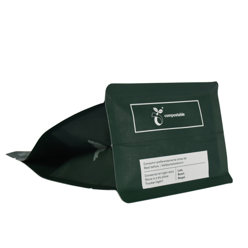 Compostable Tea Leaves Pack Green Herbal Kraft Bag