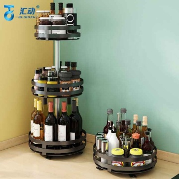 Rotary Multi-functional Kitchen Organizer: Oil, Salt, Sauce, Vinegar, Snack Tray, and Desktop Storage Rack