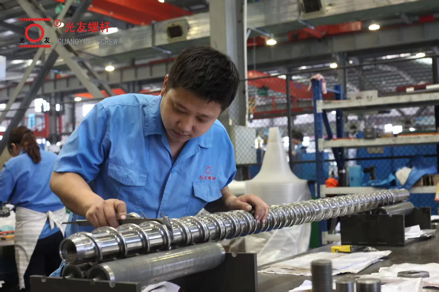 Precision-machined PS extrude screw at bariles na bahagi