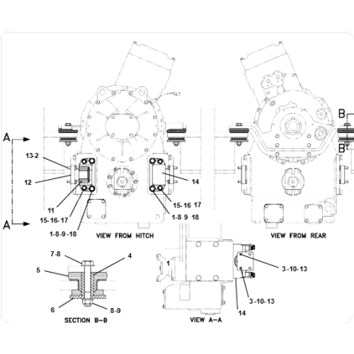 Load Haul Dump R1600 Yoke Assembly 9G3542/9G-3542