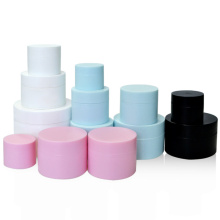 Fabrik Großhandel Low MOQ gefärbt 3oz 1 Unzen 2 Unzen recycelte flache runde Kosmetikcremesgläser und Deckel