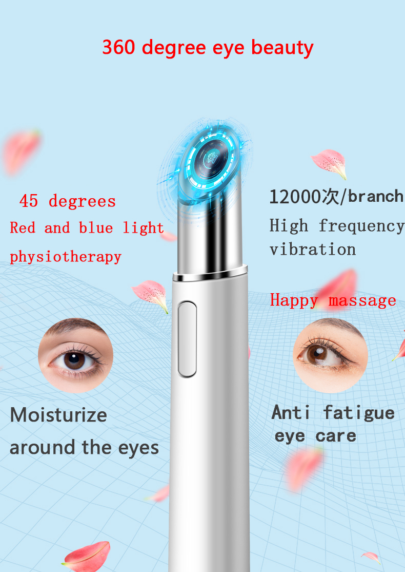 red blue light eye pen