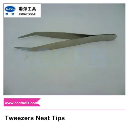 150mm 200mm Tweezers Neat Tips Stainless Steel