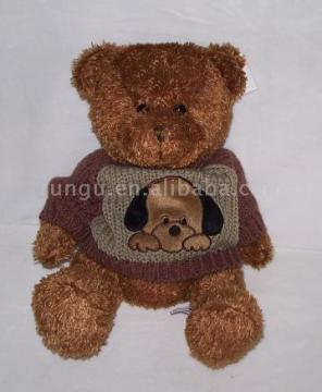 teddy bear with sweater