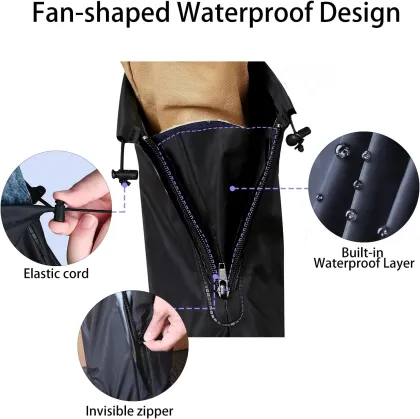 Collapsible Reusable Waterproof Rain Shoe Cover for Non-Slip Riding