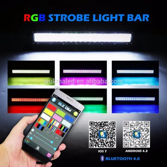 22" 120W 32" 320W 42" 240W 52inch 300W 5D LED Light Bar 6500K Combo Beam with RGB Strobe Controlled by Bluetooth APP