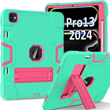 Hard PC Silicon Hard Heavy Duty Rugged Shockproof Armor Tablet Case Cover For iPad Pro 13 Inch 2024
