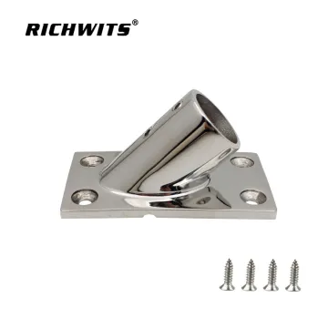marine deck hardware rail fitting rectangular base SS316 railing base cover