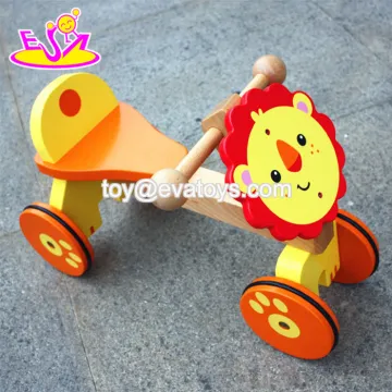 fashion wooden lion toy car W16A025