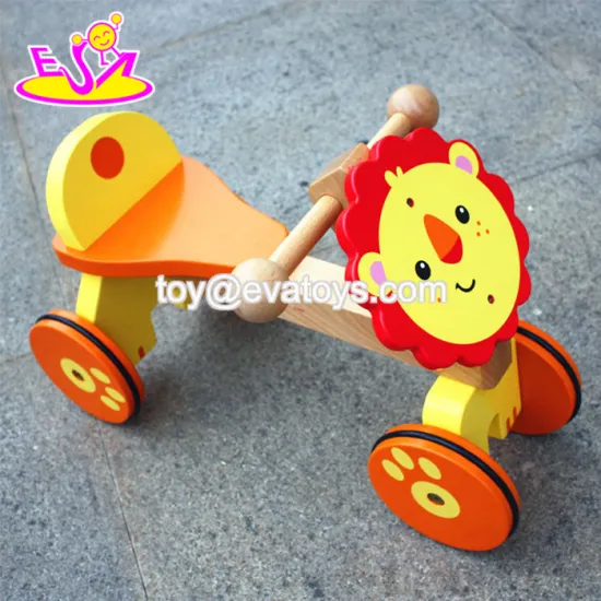 fashion wooden lion toy car W16A025