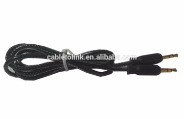 BLACK 3.5MM TO 3.5MM STEREO JACK TO JACK 1M PLUG AUDIO CABLE FOR VARIOUS PHONES