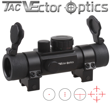 Vector Optics Chimaera 1x30 Multi Reticle Red Green Dot Scope Sight w/ Cap Rings