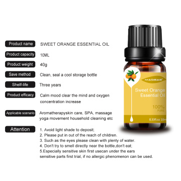 Óleo essencial de laranja doce de aromaterapia para difusor e massagem 10ml