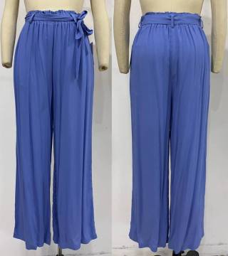Summer Light Weight Ruffle Waist Women's Pants