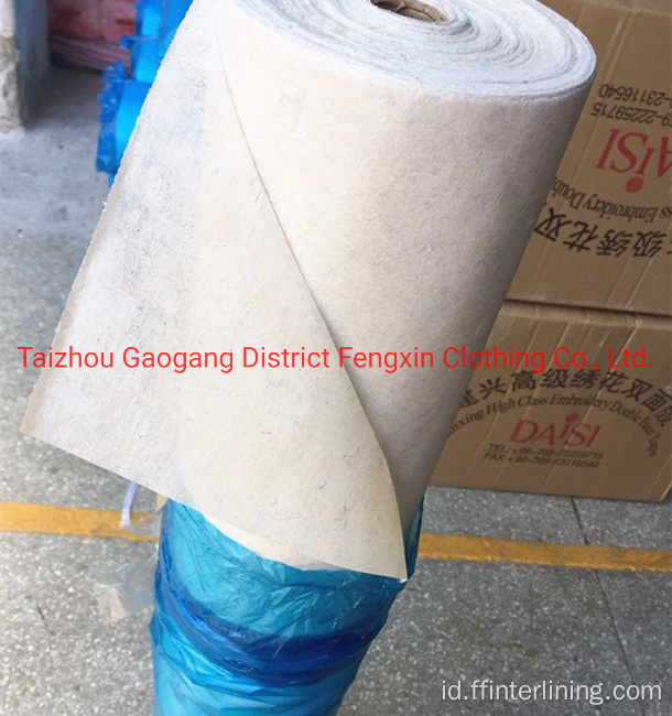 100% katun nonwoven interlining backing fabric untuk garmen